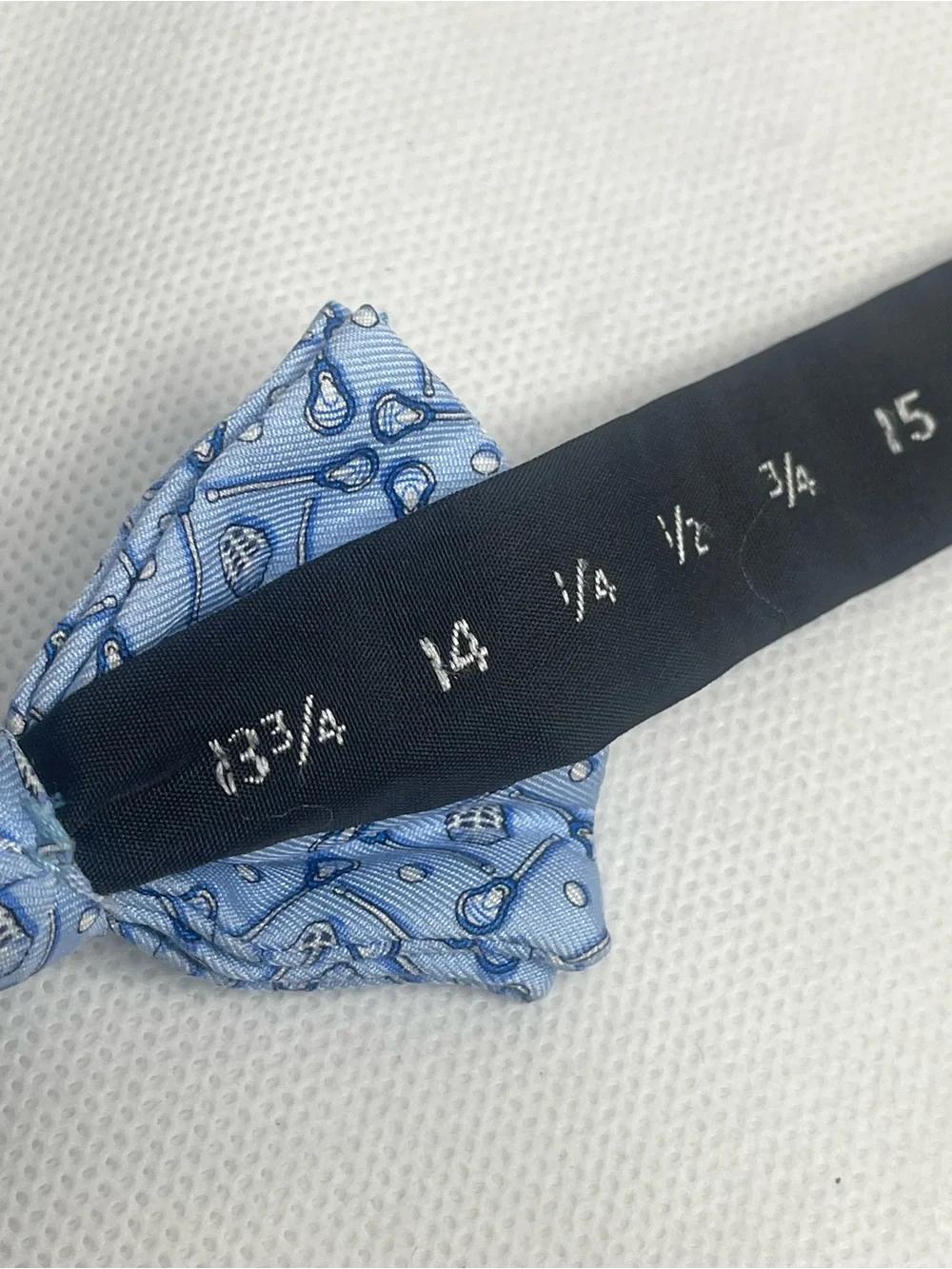Vineyard Vines Lacrosse Mask & Stick Bow Tie All Silk Adjustable Hand Made USA
